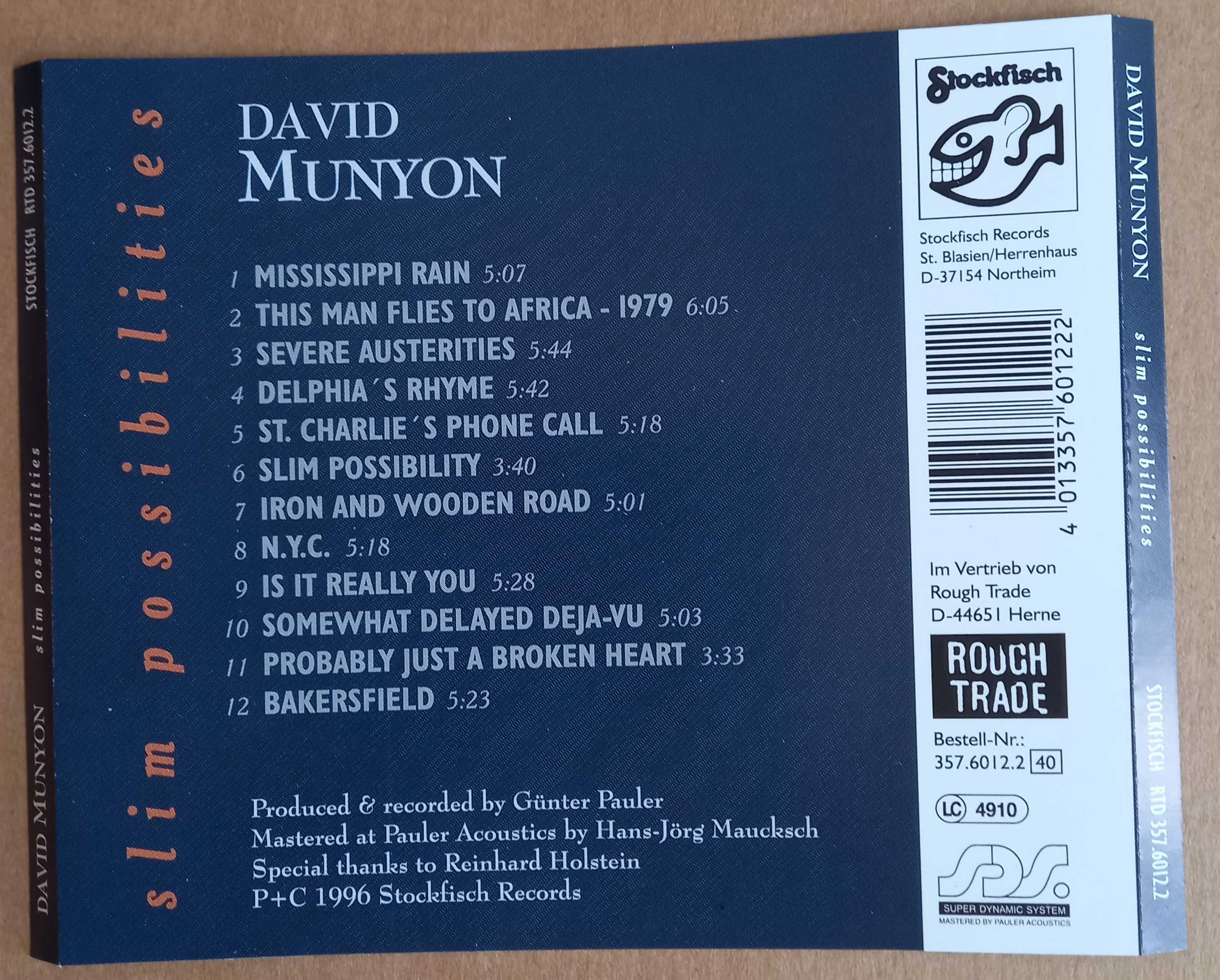 CD David Munyon Code Name: Jumper, Acrylic Teepees, Slim Possibilities