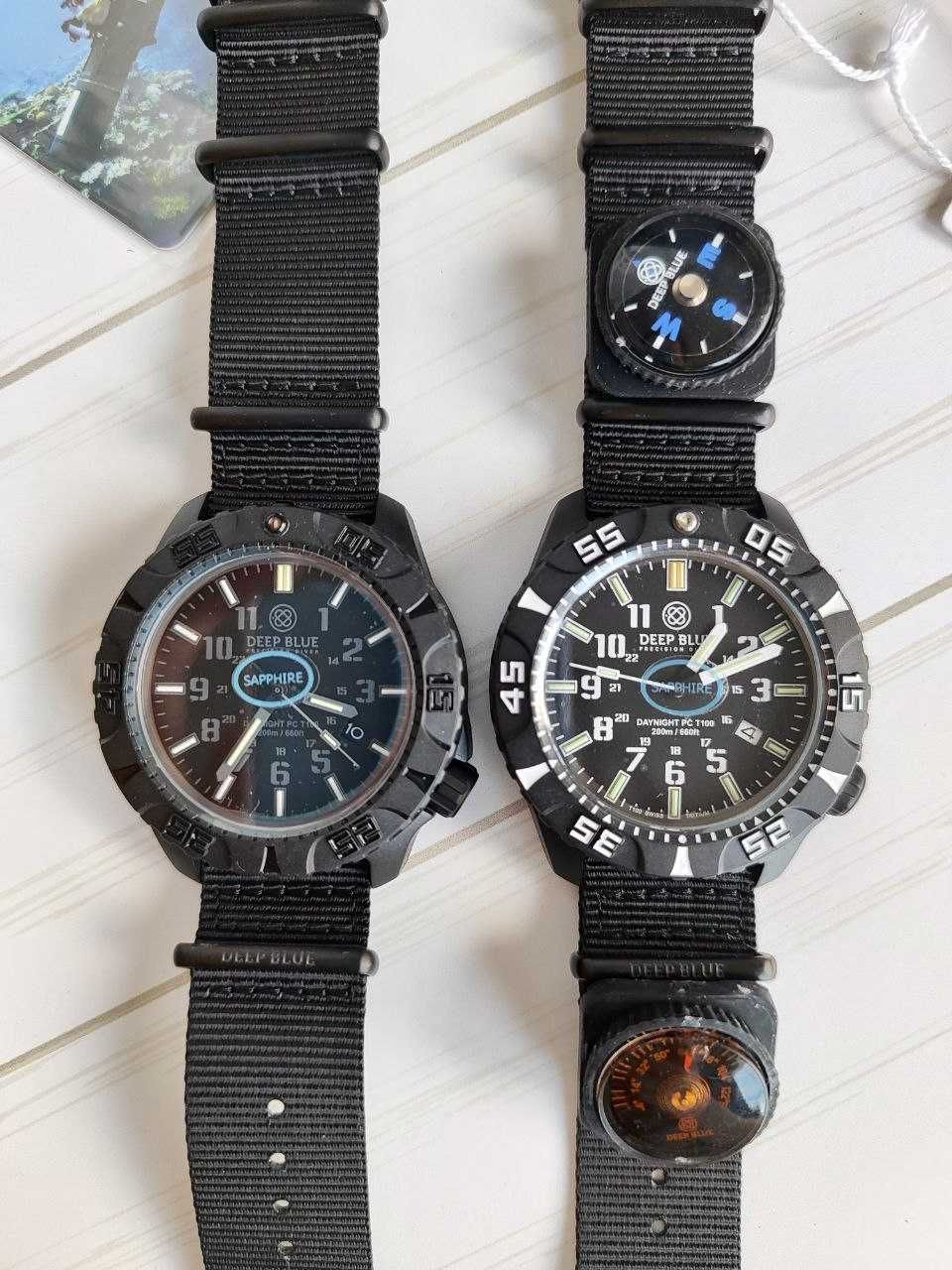 НОВІ Seiko Deep Blue військові тактичні армійські часи з компасом