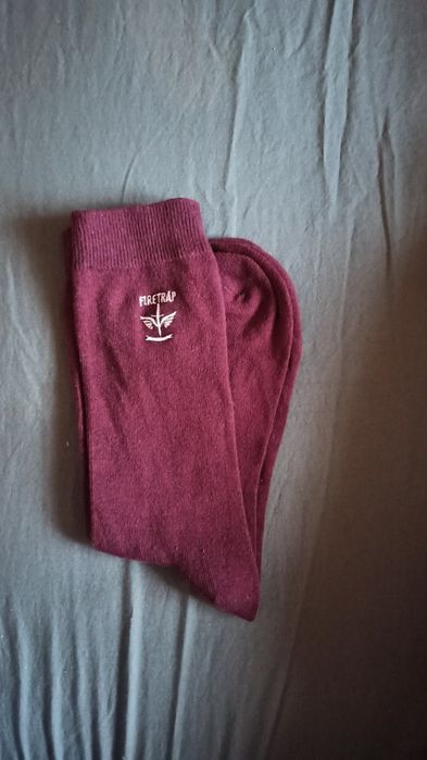 Skarpetki Firetrap bordowe 44-46 garniturowe gładkie