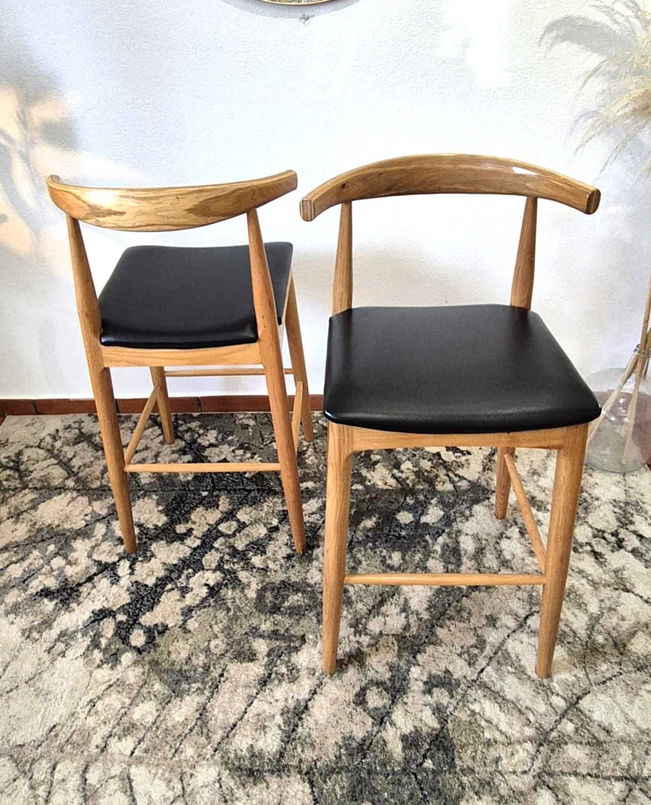 Cadeira / Banco Alto / Escandinavo / Pes de Palito / Vintage
