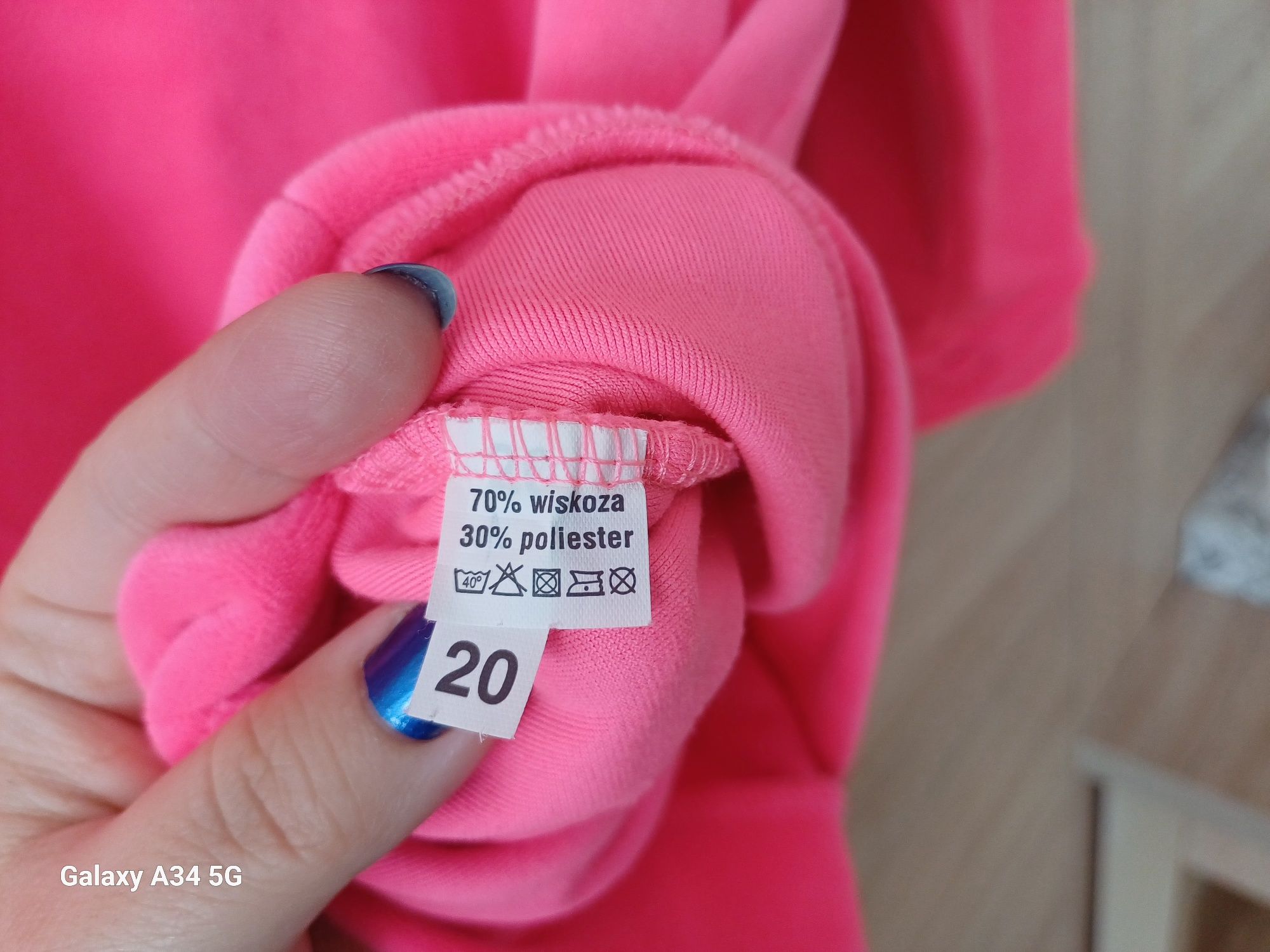 Welurowa bluza fluo,XL