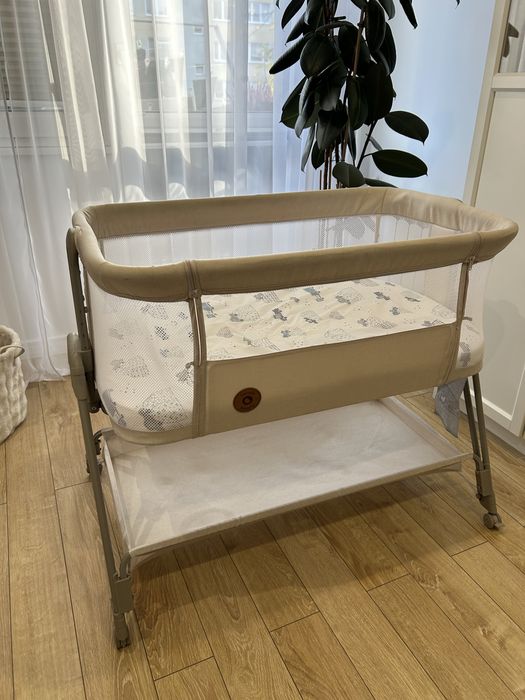 Łóżeczko dostawka beżowa Lionelo Luna Beige Sand