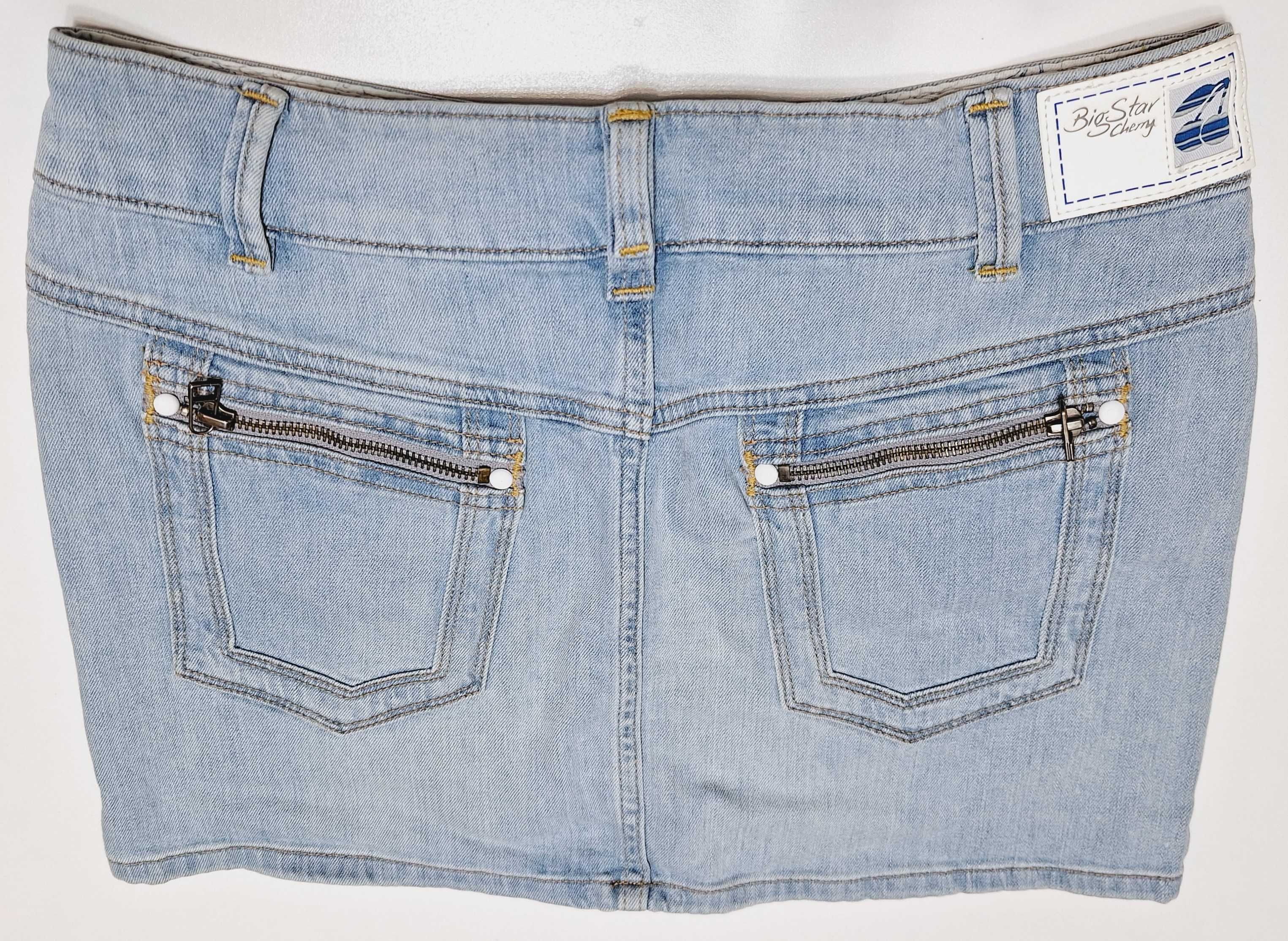 Spódnica jeansowa firmy Big Star, kolor niebieski jasny, rozmiar M