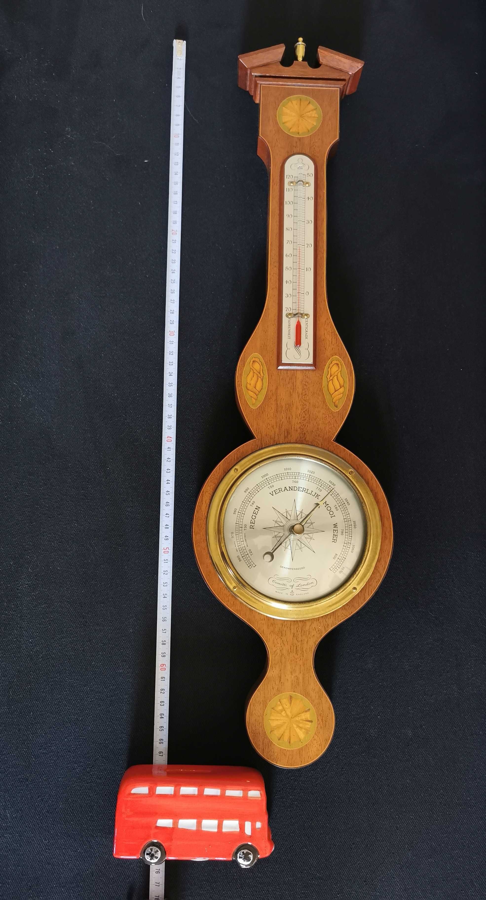 Barometr termometr Stacja pogody angielska robota Vintage Retro