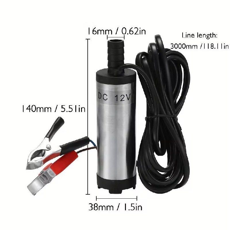 Насос для перекачки топлива 12v 38mm 12л/мин