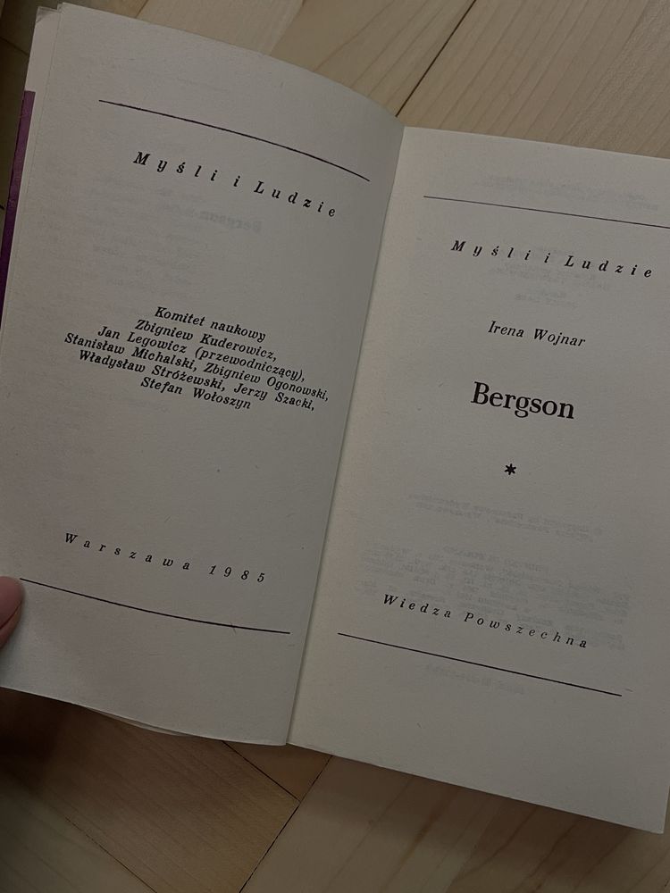 Myśli i ludzie Bergson Ockham HEgel i jego uczniowie Filozofia