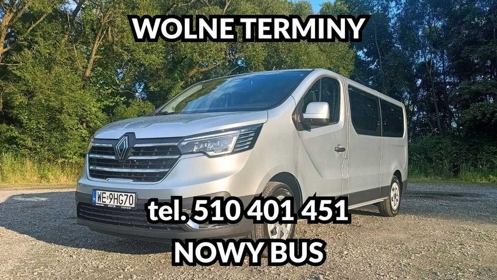NOWY Renault Trafic 2025 – Wynajem Bus 9-osobowy | Nowy Bus!
