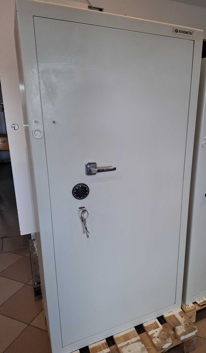 Szafa pancerna Konsmetal MS1/B, 180 kg, 2 skrytki, dwa zamki