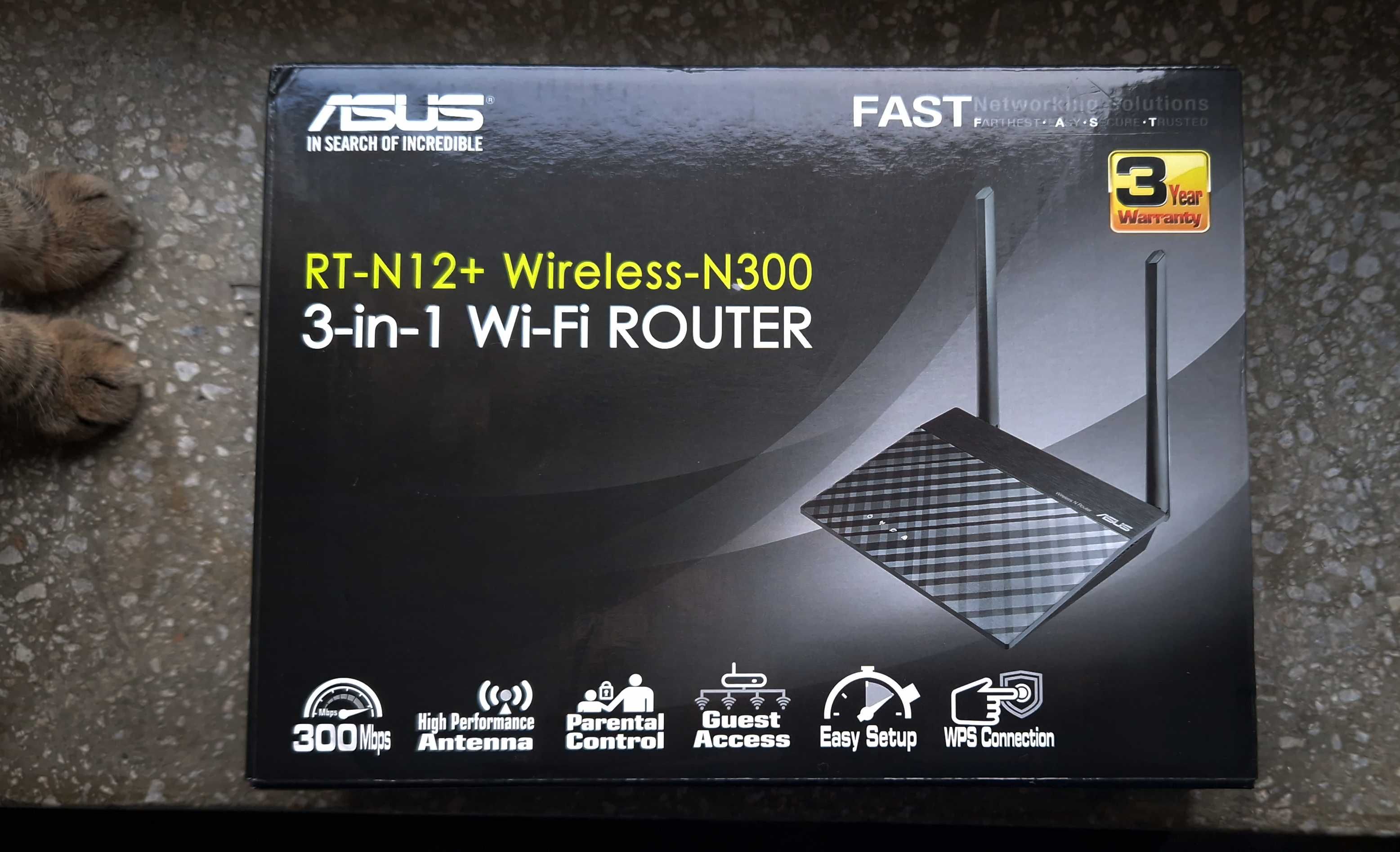 ASUS RT-N12+ Wireless-N300 Router Wi-Fi 300 Mbps