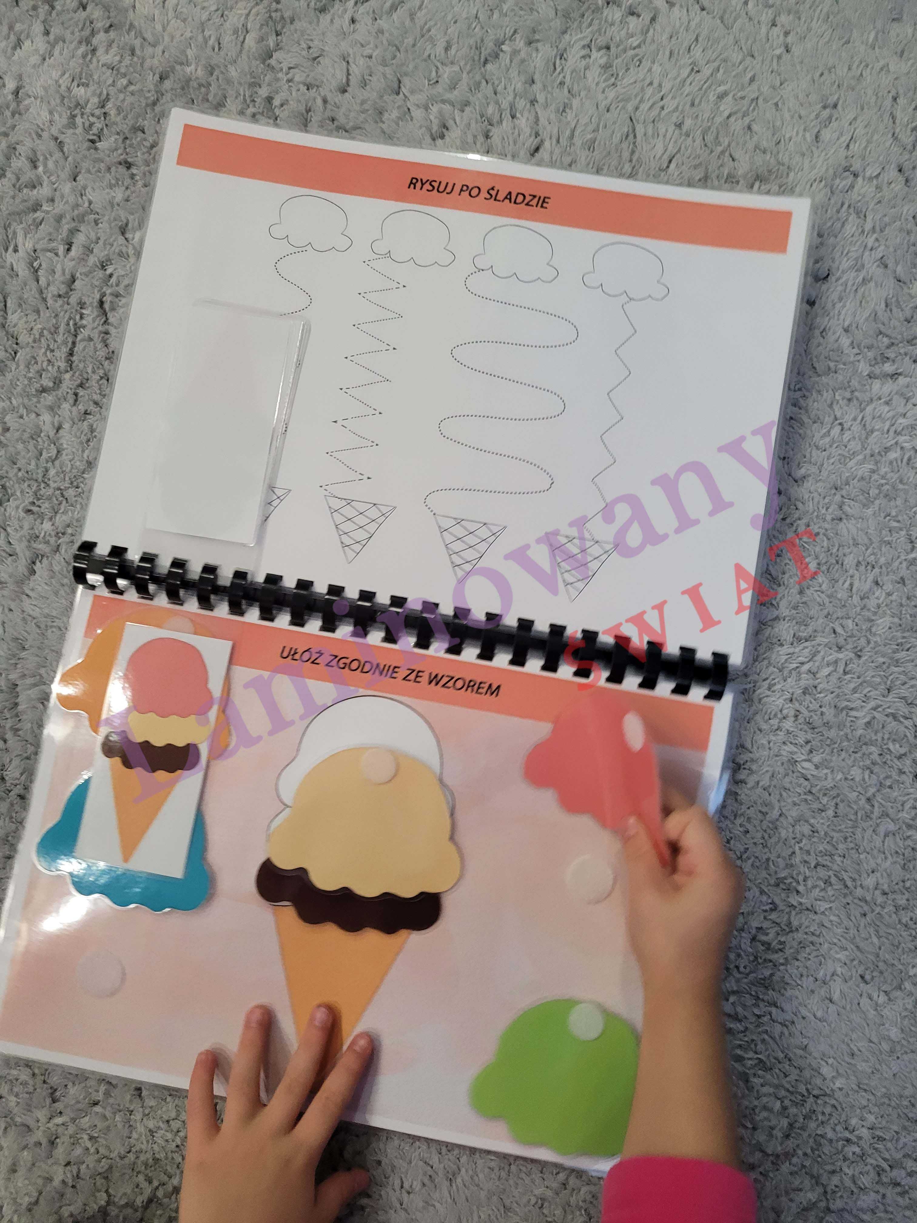 Książeczka aktywizująca Warzywa i owoce A4, lamibook