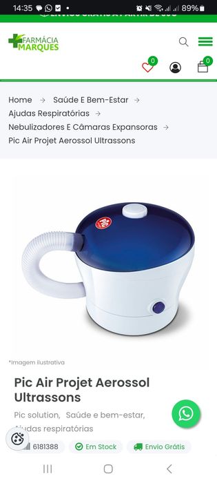 Nebulizador usado novo