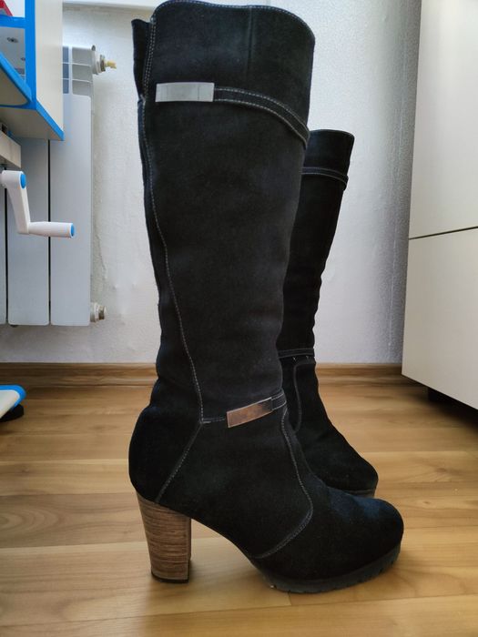 Сапожки замшевые зимние, р. 40