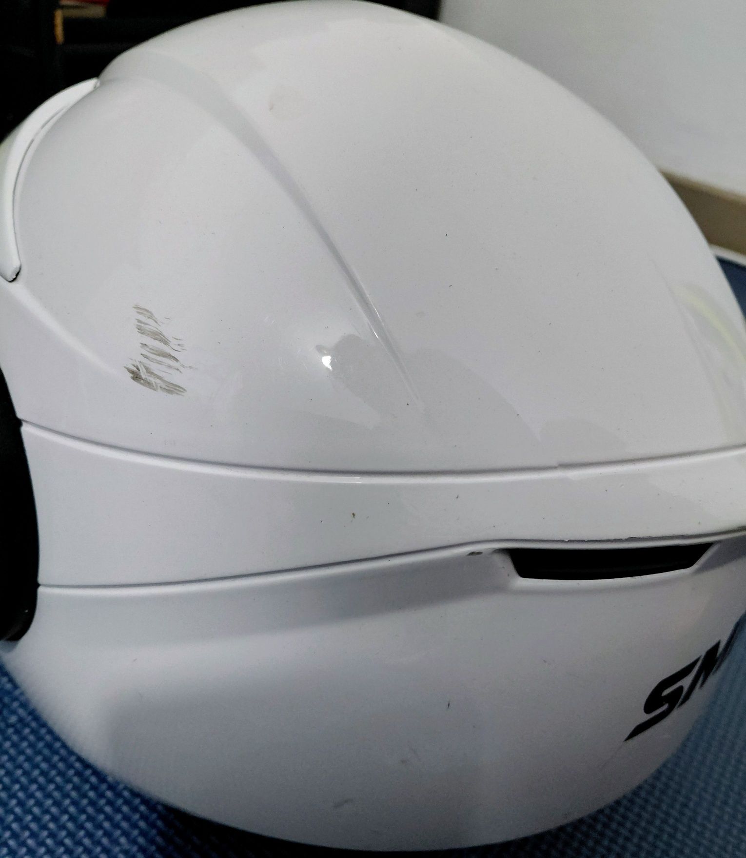 Capacete SMK BASIC BRANCO Semi Aberto - XL