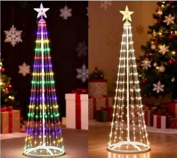 Штучна Ялинка SunLamp Жовта + Кольорова 269LED 180см безліч комбінацій