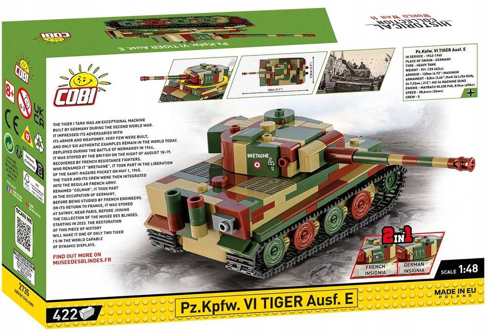 Конструктор COBI Танк Pz.Kpfw. VI Tiger Ausf.E COBI-2735