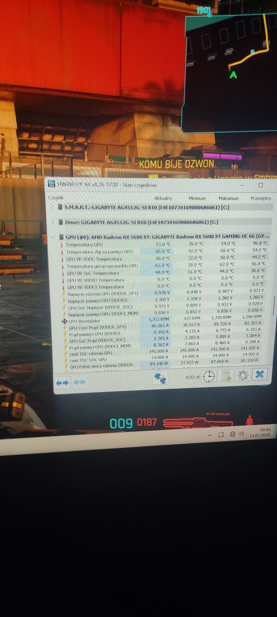 Komputer 5800x 8/16 B550, RX5600XT 6GB, 750W Gold, 32GB, AiO, 512GBM.2