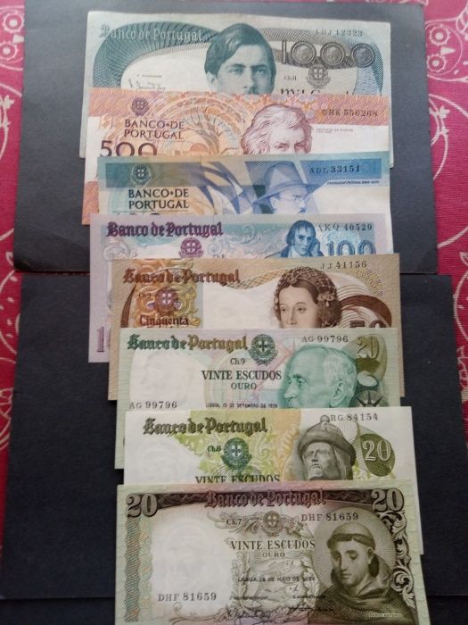 8 notas 20$,50$100$,500$,1000$ novas, ver fotos