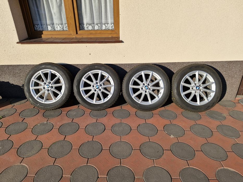Koła BMW aluminiowe, opony zimowe NOKIAN 225/55 R17 po jednym sezonie
