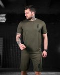 Літній чоловічий комплект Sparta Oliva – футболка + шорти  Coolmax