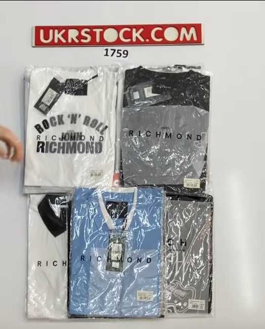 Футболки чоловічі Richmond оптом, сток оптом футболки мужские