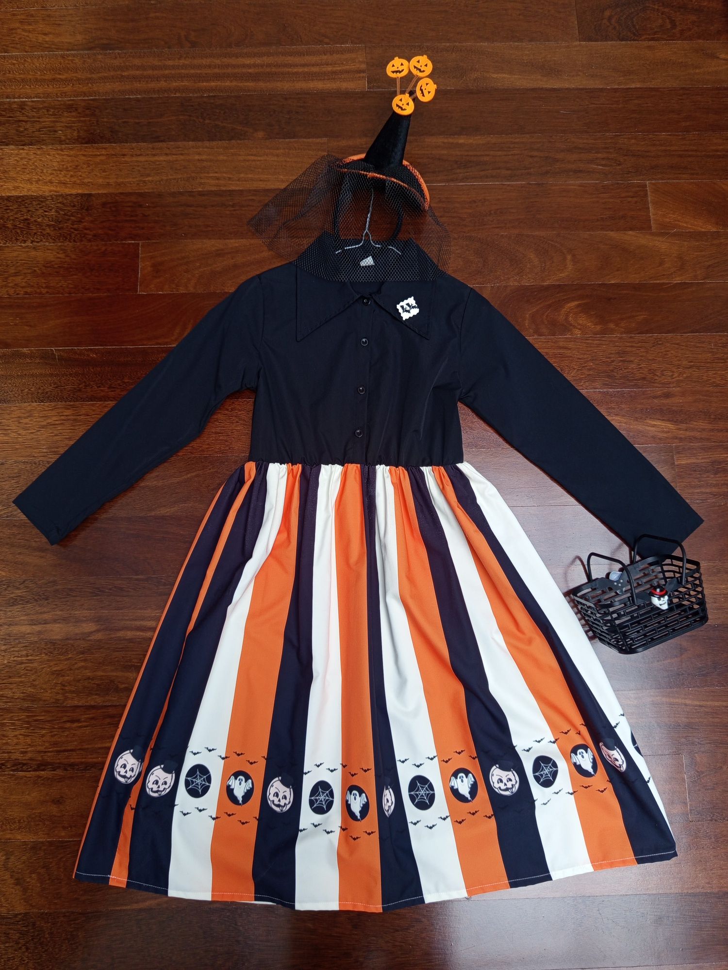 Vestido Halloween e acessórios