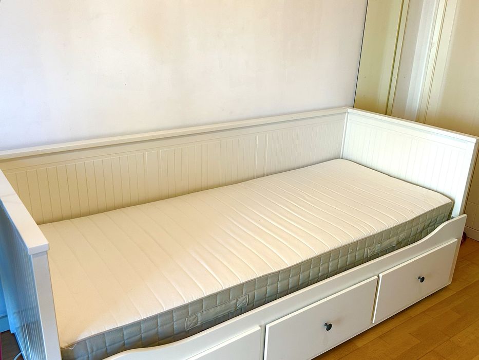Cama indiv/dupla c/3 gav, branco, 80x200 cm Ikea