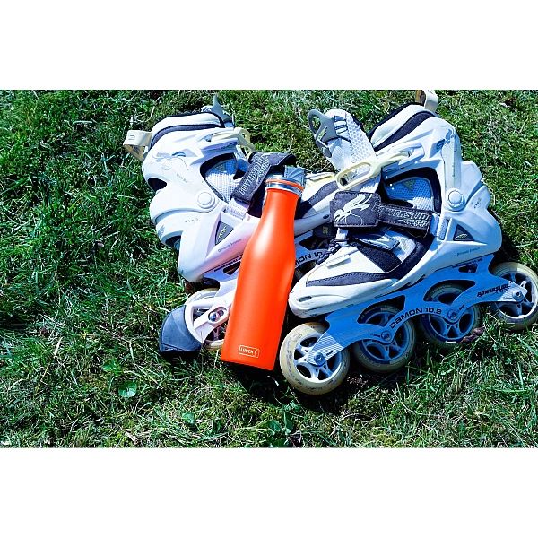 Butelka termiczna, stalowa, 0,5 l, pomarańczowa / Lurch