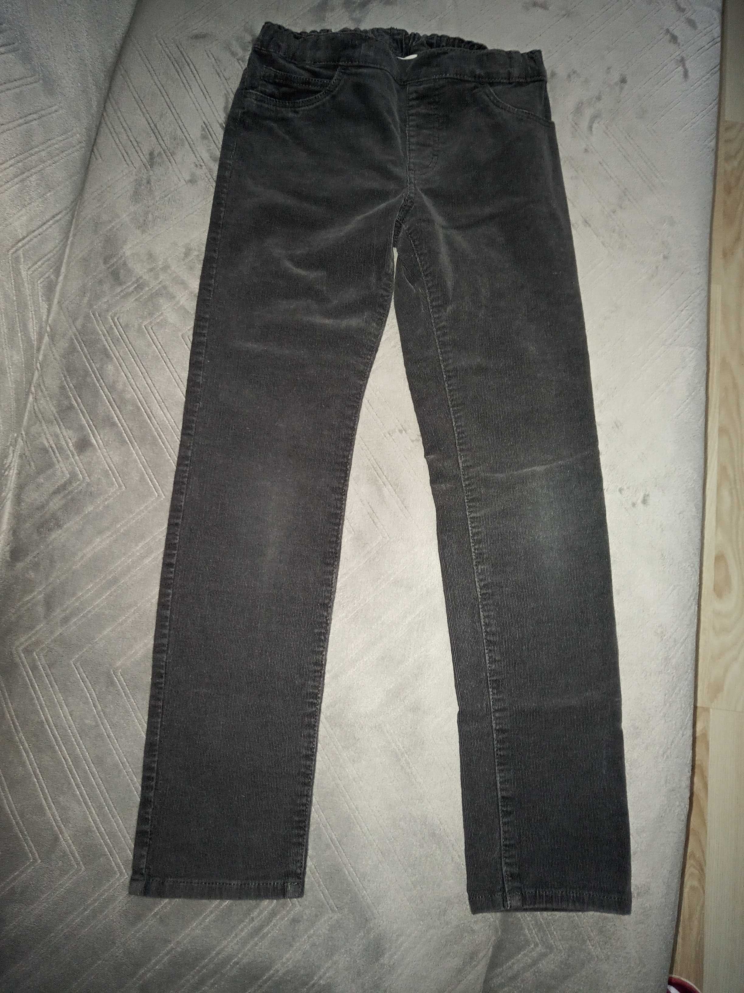 Spodnie sztruksowe dziewczęce H&M roz 128-134