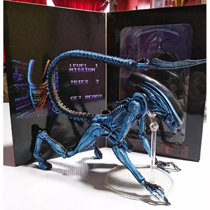 Neca figura de alienígena, figura de ação colecionável com grânulos de