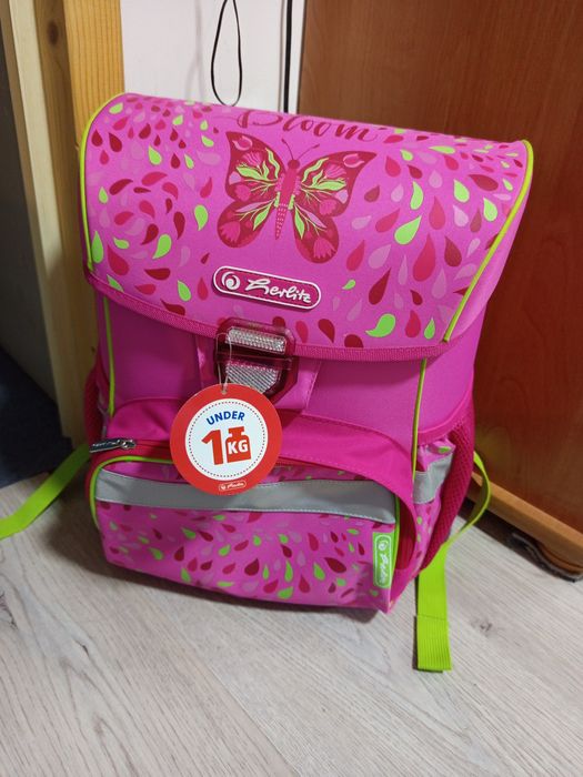 Tornister Herlitz różowy.Zestaw 4 czesciowy