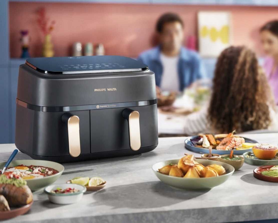 Dwukomorowa frytkownica beztłuszczowa airfryer Philips Ovi 9L 2750W