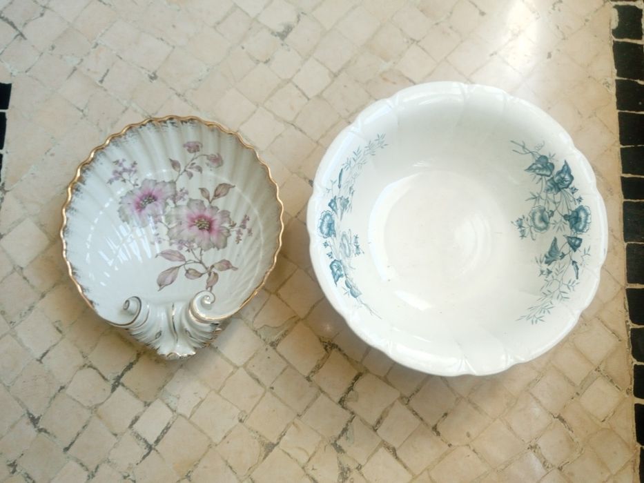 Faiança, porcelana, vidro e cristal antigos