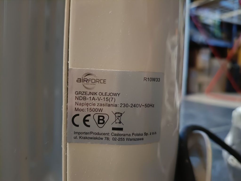 Grzejnik olejowy moc 1500W