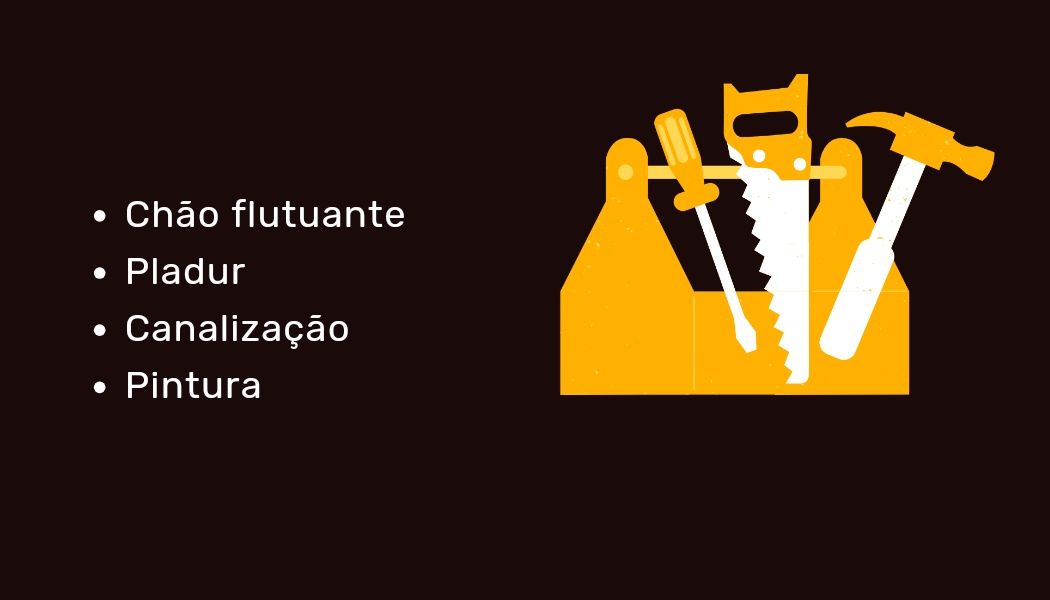 Trabalhos em interiores de Pinturas, canalização, Pladur e chão flutua