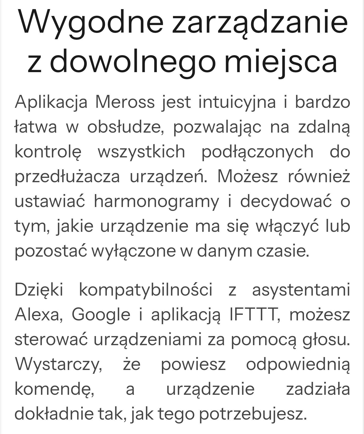 Listwa zasilająca przedłużacz Meross Smart Wifi MSS425F