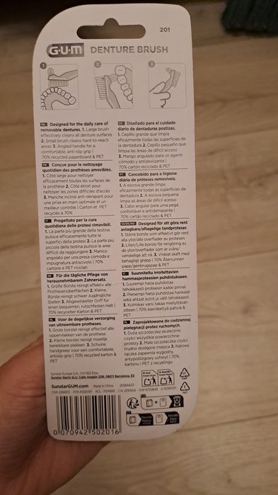 Szczotka do protez zębowych nowa