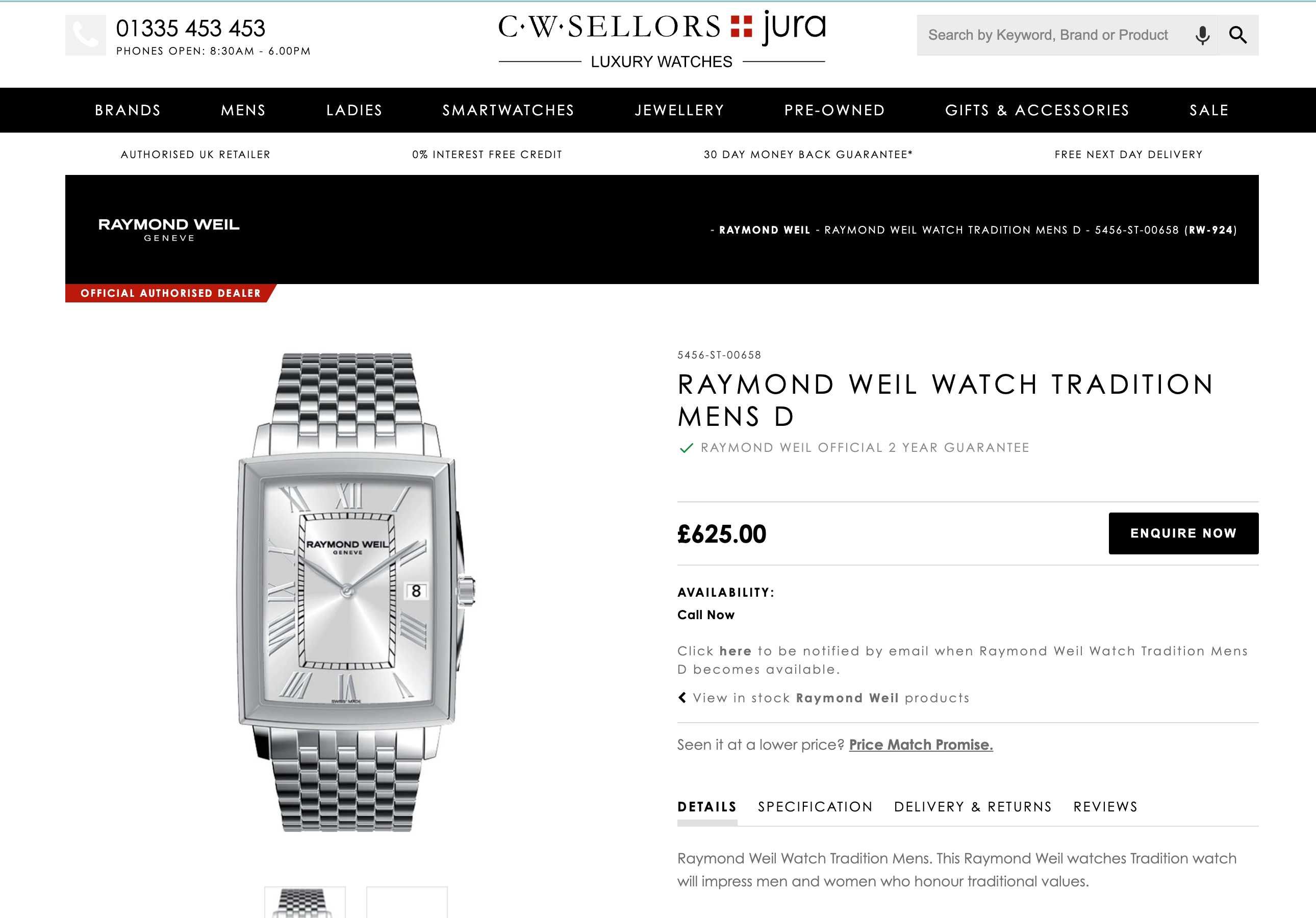 Чоловічий годинник Raymond Weil Tradition 5456-ST-00658
