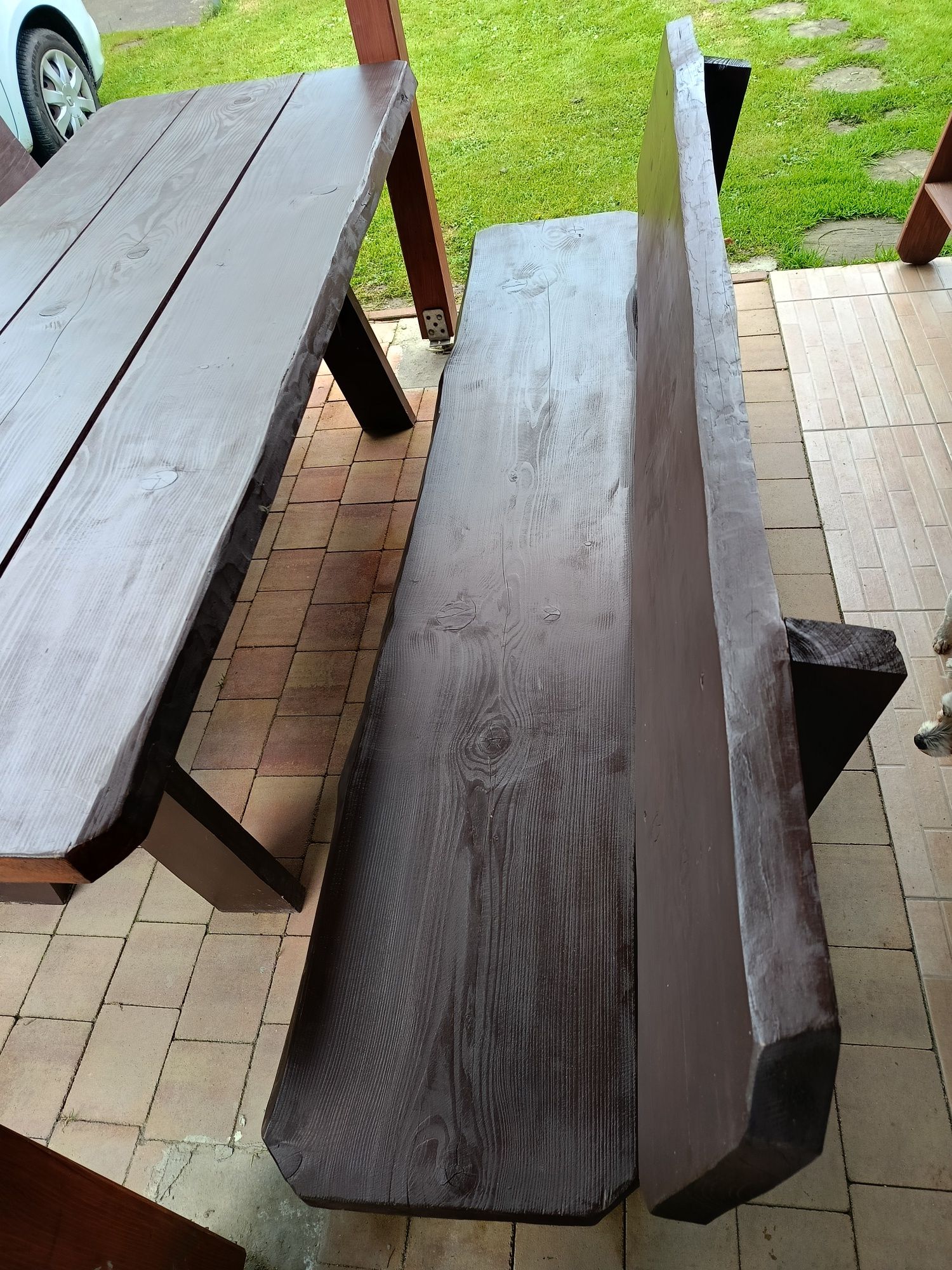 Stół i 2 ławki ogrodowe