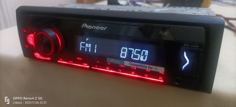 Auto rádio Pioneer MVH 120UI /Entrada USB AUX Compatível Apple Android