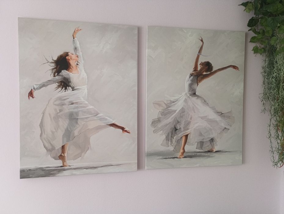 Komplet obrazów baletnice