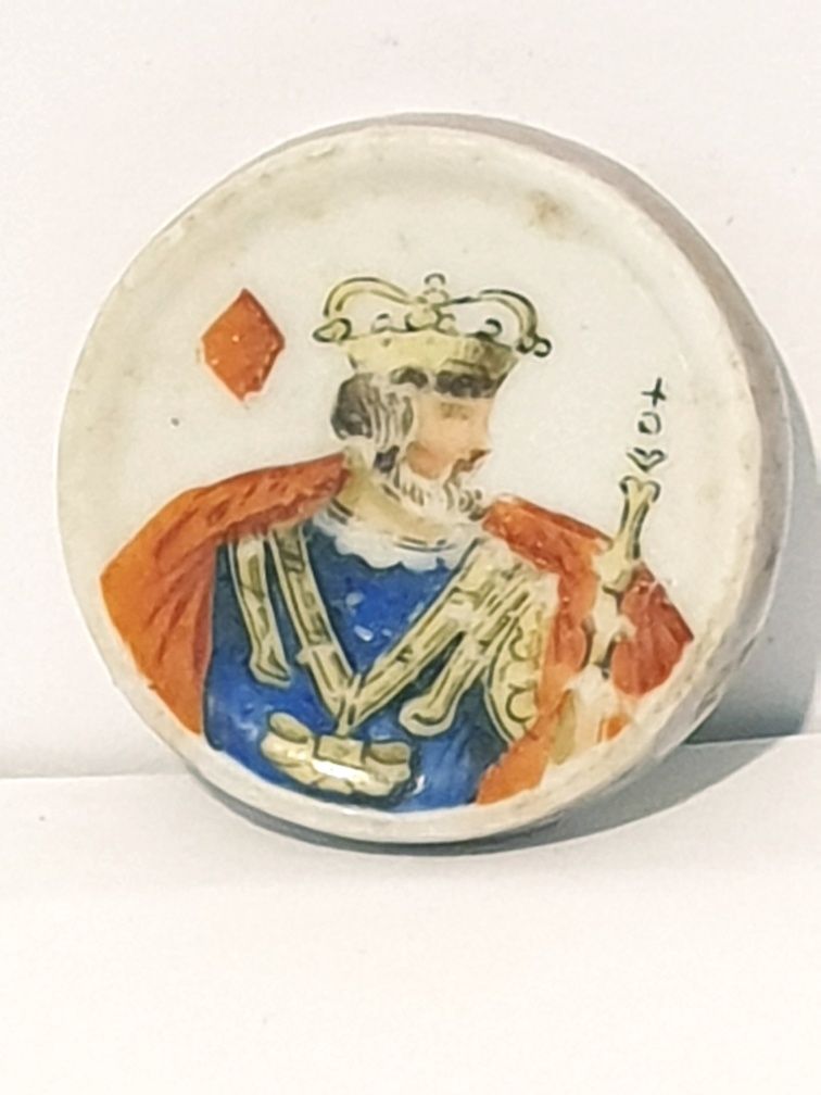 Raro antigo Token - Jeton - em porcelana esmaltada à mão