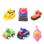 figurki mini piesków z pojazdami psi patrol 6szt