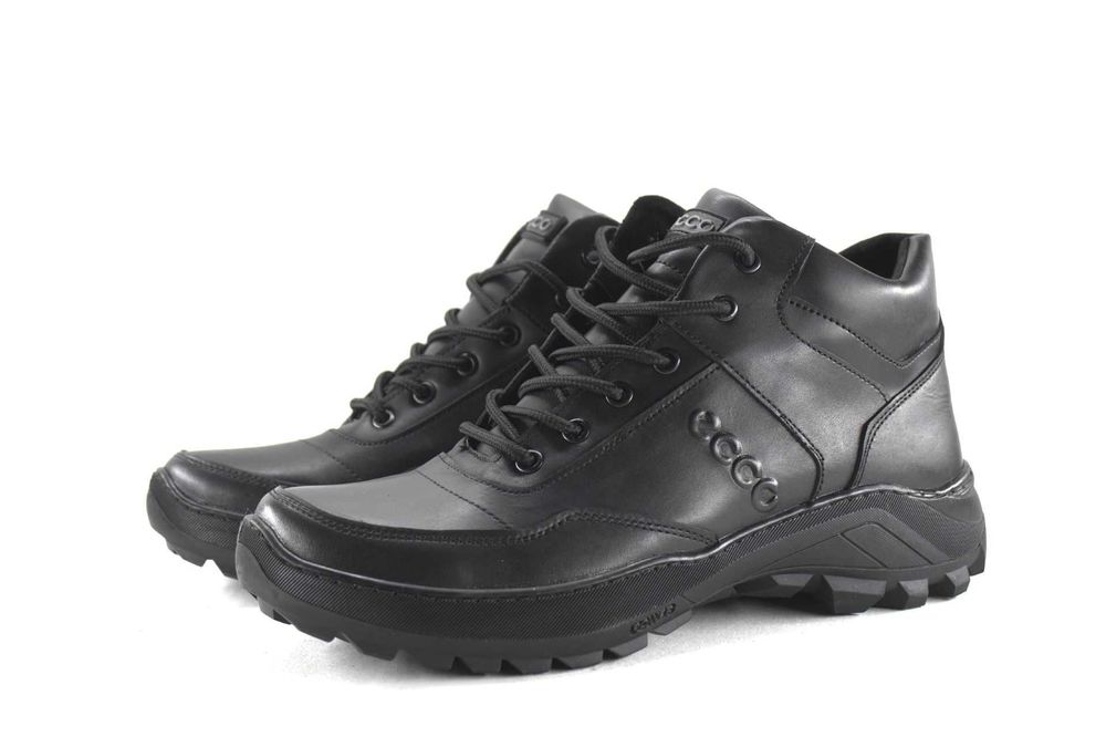 Чоловічі зимові шкіряні кросівки ECCO   з натуральної шкіри