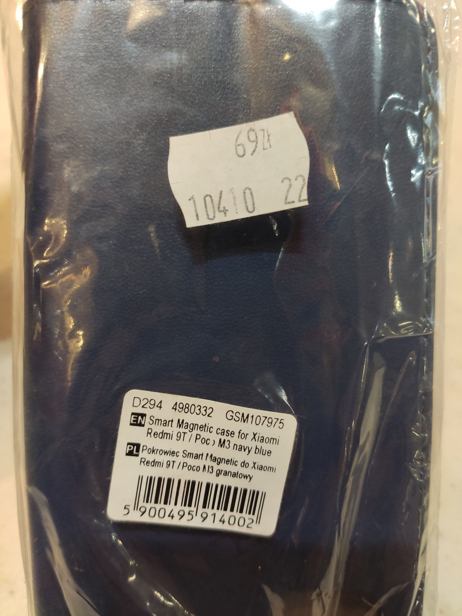 Niebieski Pokrowiec/Etui zamykane z klapką magnetic do Xiaomi Redmi 9t