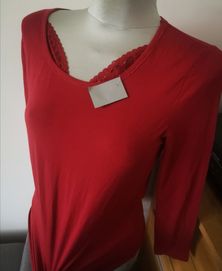 Nowa czerwona Italy bluzka damska elegancka 40 L