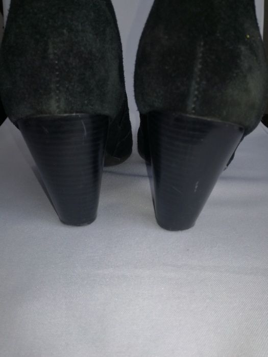 Kozaki skórzane buty wiosenne oficerki przejściowe damskie 39 skóra