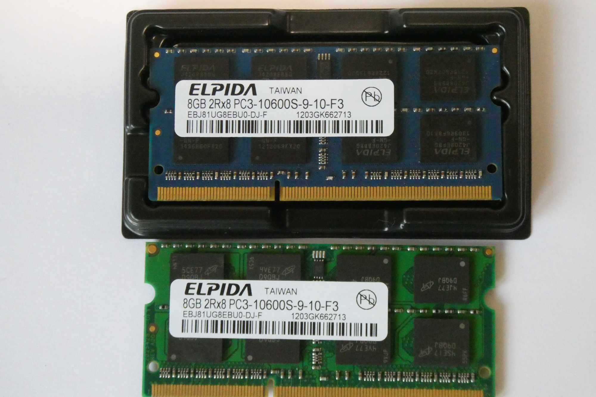 Memória ELPIDA 8GB 2R PC-3-10600S-9-10-F3