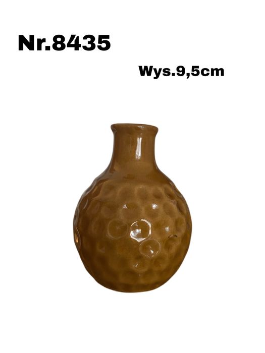Mały ceramiczny wazonik musztardowy nr.8435