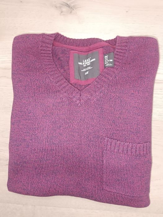 Purpurowy sweter h&m r. M