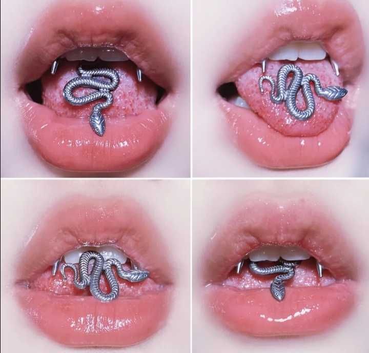Kolczyk do języka wąż
